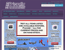 Tablet Screenshot of friendlyhobbies.com